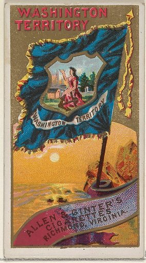 Washington Territory, from Flags of the States and Territories (N11) for Allen & Ginter Cigarettes Brands