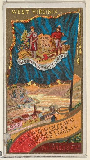 West Virginia, from Flags of the States and Territories (N11) for Allen & Ginter Cigarettes Brands
