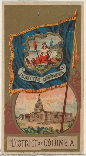 District of Columbia, from Flags of the States and Territories (N11) for Allen & Ginter Cigarettes Brands