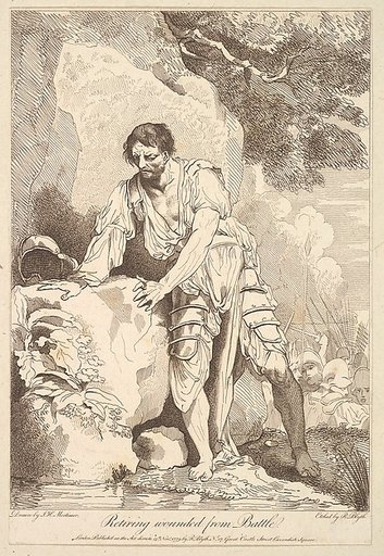 Retiring Wounded from Battle, from "Banditti Variously Employed"