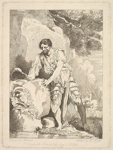 Retiring Wounded from Battle, from "Banditti Variously Employed"