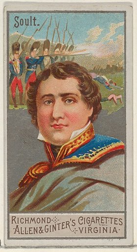 Nicolas Jean-de-Dieu Soult, from the Great Generals series (N15) for Allen & Ginter Cigarettes Brands