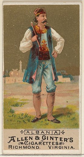 Albania, from the Natives in Costume series (N16) for Allen & Ginter Cigarettes Brands