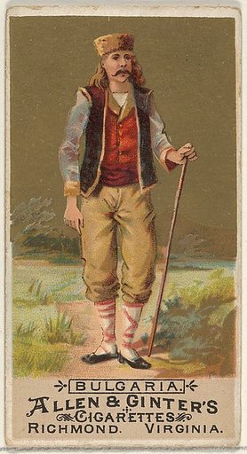 Bulgaria, from the Natives in Costume series (N16) for Allen & Ginter Cigarettes Brands