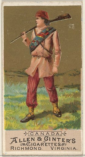 Canada, from the Natives in Costume series (N16) for Allen & Ginter Cigarettes Brands