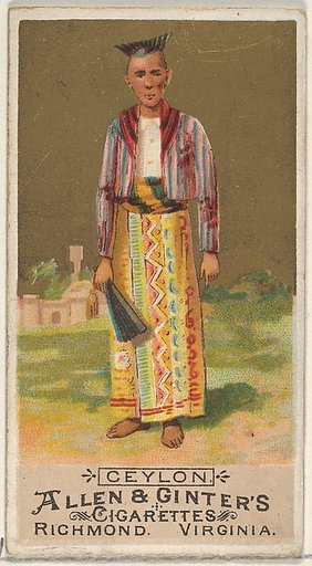 Ceylon, from the Natives in Costume series (N16) for Allen & Ginter Cigarettes Brands