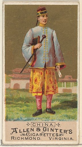 China, from the Natives in Costume series (N16) for Allen & Ginter Cigarettes Brands