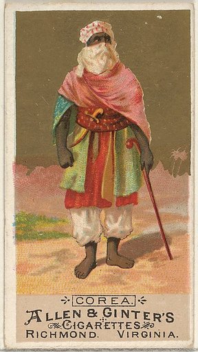 Korea, from the Natives in Costume series (N16) for Allen & Ginter Cigarettes Brands