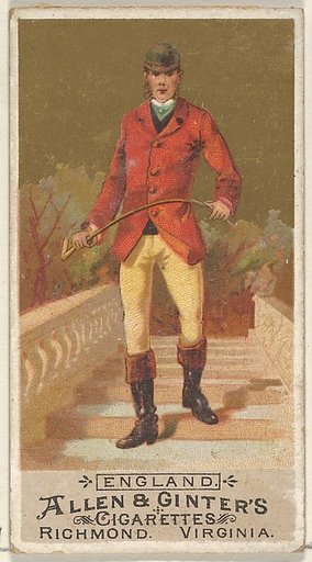 England, from the Natives in Costume series (N16) for Allen & Ginter Cigarettes Brands