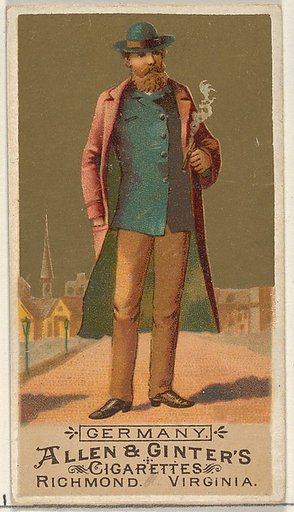 Germany, from the Natives in Costume series (N16) for Allen & Ginter Cigarettes Brands