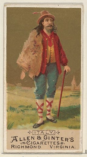 Italy, from the Natives in Costume series (N16) for Allen & Ginter Cigarettes Brands