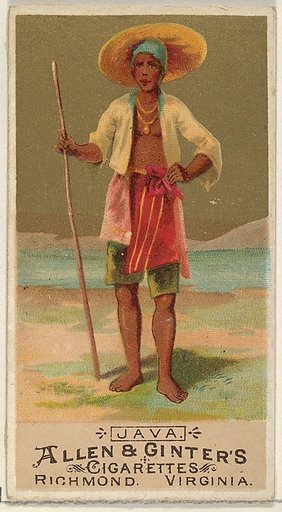 Java, from the Natives in Costume series (N16) for Allen & Ginter Cigarettes Brands