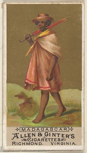 Madagascar, from the Natives in Costume series (N16) for Allen & Ginter Cigarettes Brands