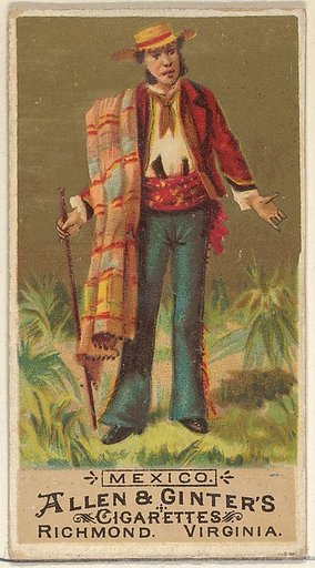 Mexico, from the Natives in Costume series (N16) for Allen & Ginter Cigarettes Brands