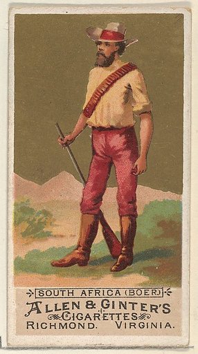 South Africa (Boer), from the Natives in Costume series (N16) for Allen & Ginter Cigarettes Brands