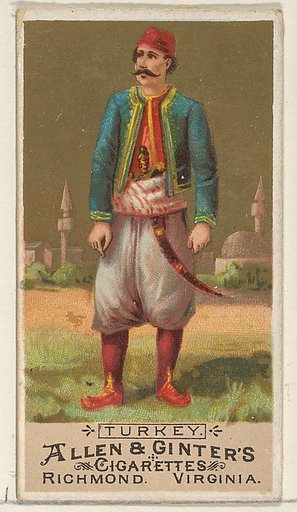 Turkey, from the Natives in Costume series (N16) for Allen & Ginter Cigarettes Brands