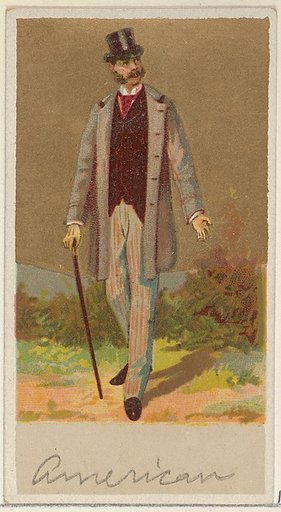 American, from the Natives in Costume series (N16), Teofani Issue, for Allen & Ginter Cigarettes Brands