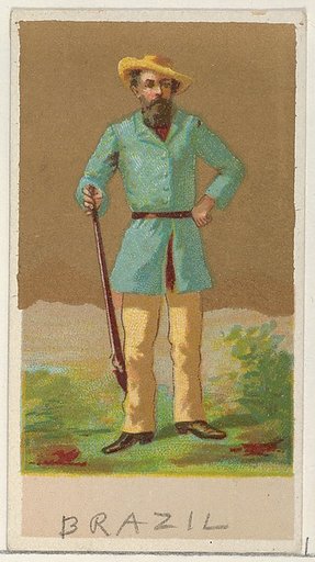 Brazil, from the Natives in Costume series (N16), Teofani Issue, for Allen & Ginter Cigarettes Brands