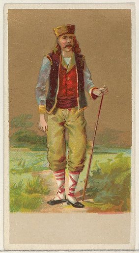 Bulgaria, from the Natives in Costume series (N16), Teofani Issue, for Allen & Ginter Cigarettes Brands