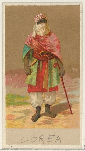Korea, from the Natives in Costume series (N16), Teofani Issue, for Allen & Ginter Cigarettes Brands