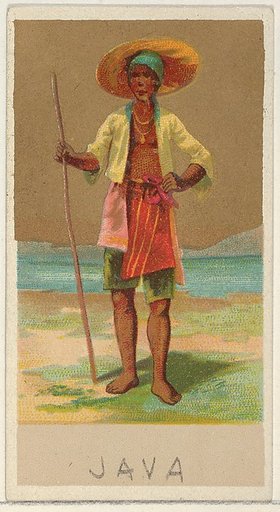Java, from the Natives in Costume series (N16), Teofani Issue, for Allen & Ginter Cigarettes Brands