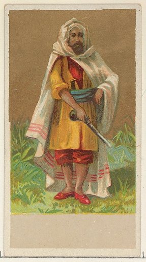 Morocco, from the Natives in Costume series (N16), Teofani Issue, for Allen & Ginter Cigarettes Brands
