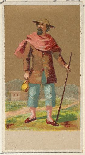 Peru, from the Natives in Costume series (N16), Teofani Issue, for Allen & Ginter Cigarettes Brands