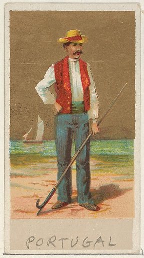 Portugal, from the Natives in Costume series (N16), Teofani Issue, for Allen & Ginter Cigarettes Brands