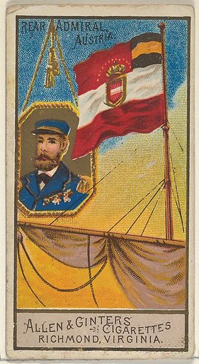 Rear Admiral, Austria, from the Naval Flags series (N17) for Allen & Ginter Cigarettes Brands