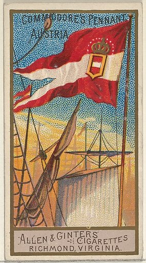 Commodore's Pennant, Austria, from the Naval Flags series (N17) for Allen & Ginter Cigarettes Brands