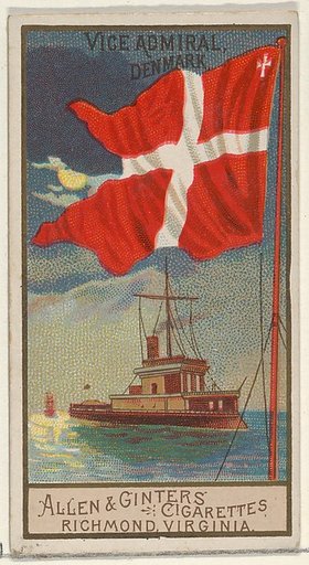 Vice Admiral, Denmark, from the Naval Flags series (N17) for Allen & Ginter Cigarettes Brands