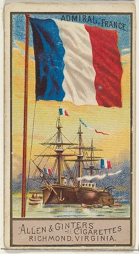 Admiral, France, from the Naval Flags series (N17) for Allen & Ginter Cigarettes Brands
