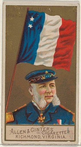 Rear Admiral, France, from the Naval Flags series (N17) for Allen & Ginter Cigarettes Brands
