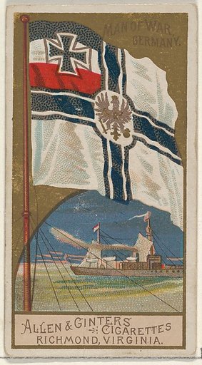 Man of War, Germany, from the Naval Flags series (N17) for Allen & Ginter Cigarettes Brands