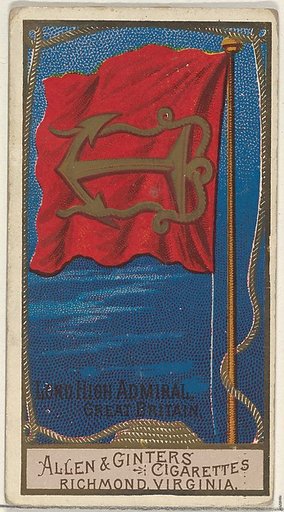 Lord High Admiral, Great Britain, from the Naval Flags series (N17) for Allen & Ginter Cigarettes Brands