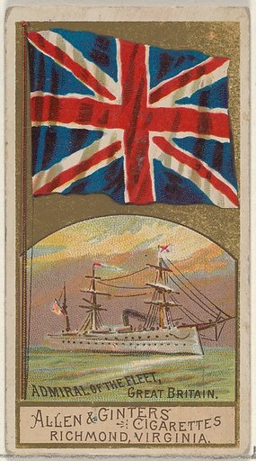 Admiral of the Fleet, Great Britain, from the Naval Flags series (N17) for Allen & Ginter Cigarettes Brands