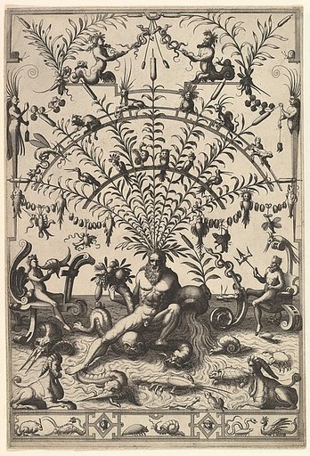 Modern Grotesque Decoration with a River God