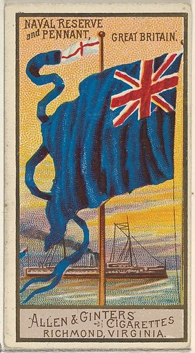 Naval Reserve and Pennant, Great Britain, from the Naval Flags series (N17) for Allen & Ginter Cigarettes Brands