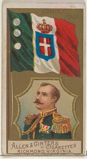 Admiral, Italy, from the Naval Flags series (N17) for Allen & Ginter Cigarettes Brands