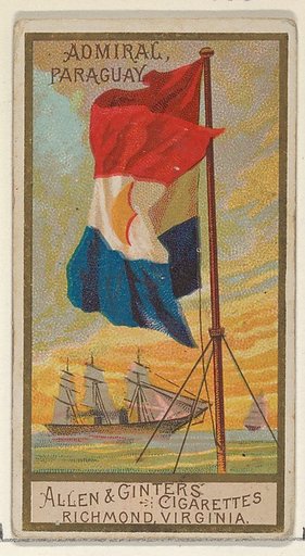 Admiral, Paraguay, from the Naval Flags series (N17) for Allen & Ginter Cigarettes Brands