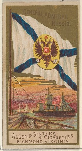 General Admiral, Russia, from the Naval Flags series (N17) for Allen & Ginter Cigarettes Brands