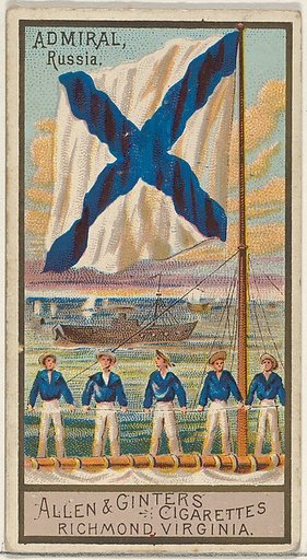 Admiral, Russia, from the Naval Flags series (N17) for Allen & Ginter Cigarettes Brands