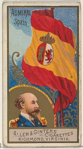 Admiral, Spain, from the Naval Flags series (N17) for Allen & Ginter Cigarettes Brands