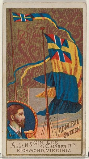 Admiral, Sweden, from the Naval Flags series (N17) for Allen & Ginter Cigarettes Brands