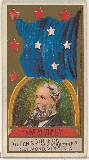 Admiral, United States, from the Naval Flags series (N17) for Allen & Ginter Cigarettes Brands