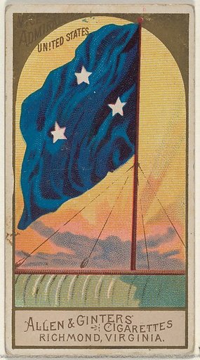 Vice-Admiral, United States, from the Naval Flags series (N17) for Allen & Ginter Cigarettes Brands