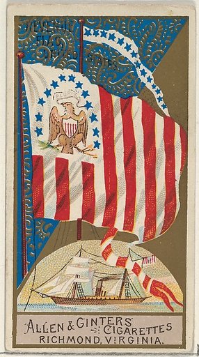 Revenue Flag, United States, from the Naval Flags series (N17) for Allen & Ginter Cigarettes Brands