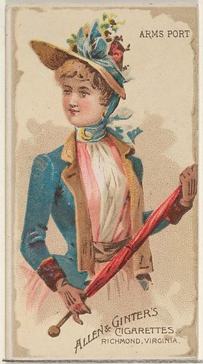 Arms Port, from the Parasol Drills series (N18) for Allen & Ginter Cigarettes Brands