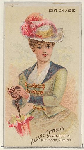 Rest on Arms, from the Parasol Drills series (N18) for Allen & Ginter Cigarettes Brands