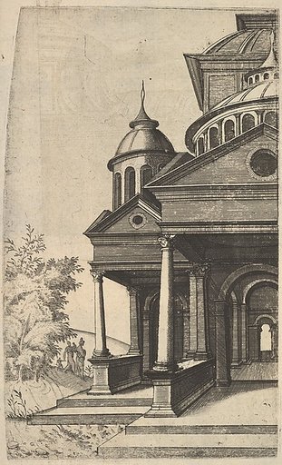 Half of Building [Templum Saturni], from "Ruinarum variarum fabricarum delineationes pictoribus caeterisque id genus artificibus multum utiles"